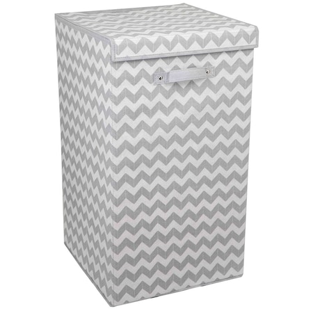 Home Basics Chevron Laundry Hamper, Grey SB49909